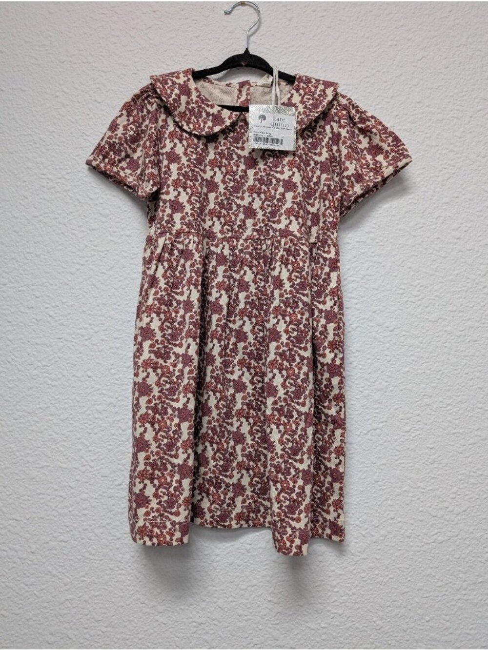 Kate Quinn Organic Cotton Clay Ditsy Floral Peter Pan Collar Dress 6Y